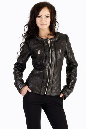 With what to wear a leather jacket - fashionable images