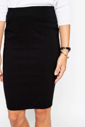 Pencil skirt with a high waist