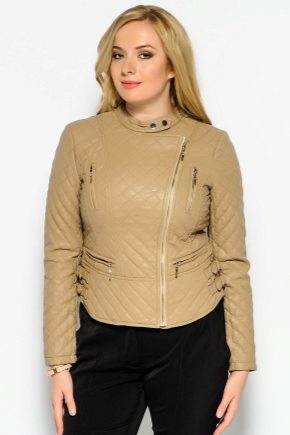 Chaquetas de cuero para mujer en tallas grandes.