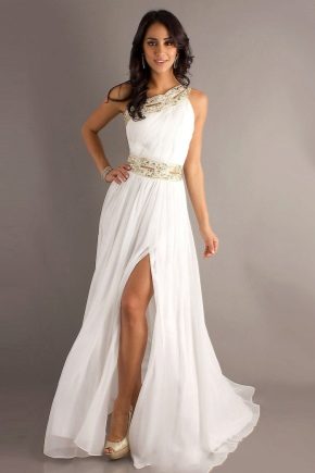 White evening dress