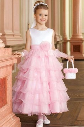 Vestido elegante de tule para meninas