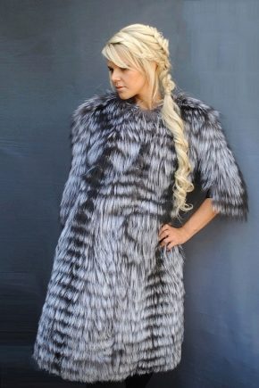 Silver fox coat