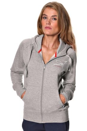 Hoodies elegantes com zíperes