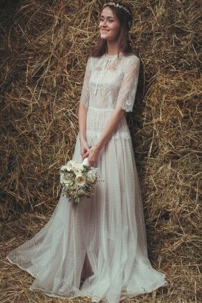 Wedding dress in the style of boho