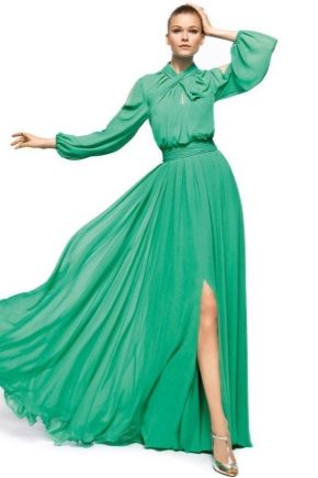 Green evening dress