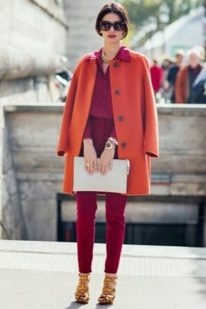 What can I wear with an orange coat?