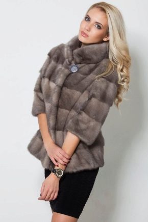 Gray mink coat