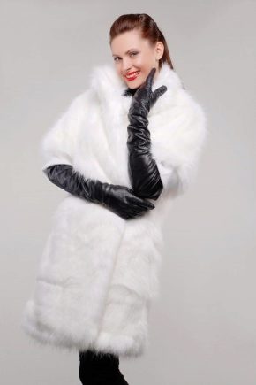 White rabbit fur coat