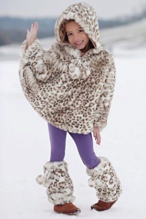 Children's rabbit fur coat for girls