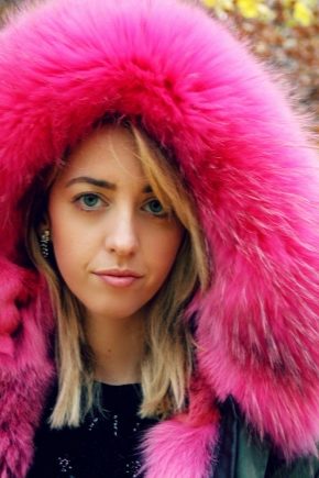 Parka de piel rosa para mujer - tendencia de moda de la temporada.