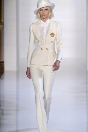 Women's white suit