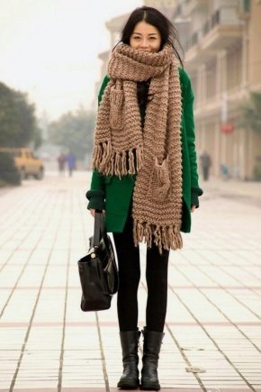 How beautiful to tie a big scarf?