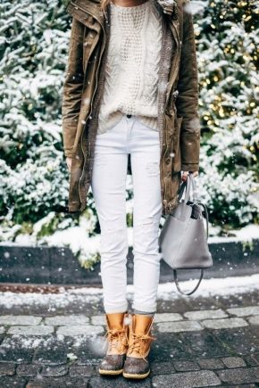 Botas de invierno de mujer y hombre con suela gruesa.