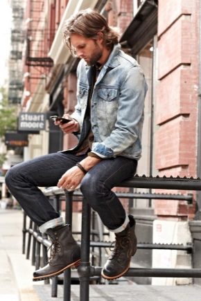 Men's winter boots with natural fur from Finland