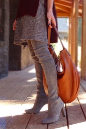 Gray Suede Boots