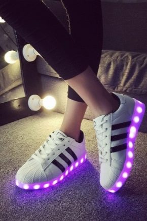 Luminous sneakers - a new generation of fashion shoes