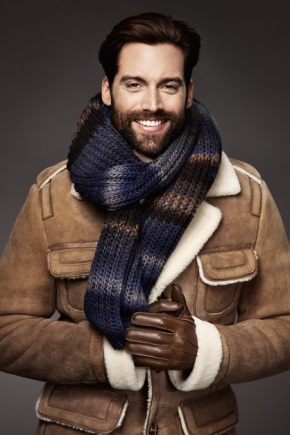 Guantes de cuero de invierno para hombre