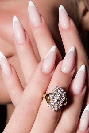 Manicure on sharp nails