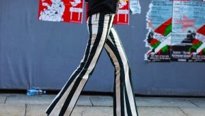 Striped trousers