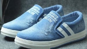 Denim slip-on sneakers