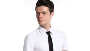 Camisa de manga corta y corbata.