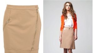 What can I wear with a beige pencil skirt?