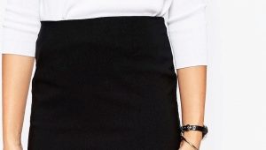 Pencil skirt with a high waist