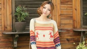 Stylish knitted women's pullover