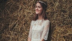 Wedding dress in the style of boho