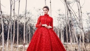 Red evening dress