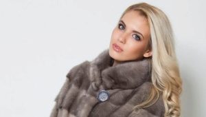 Gray mink coat