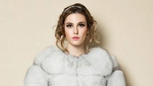 Stylish fur coat from fox fur