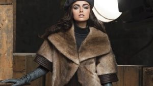 Warm and stylish fur coat from muskrat fur