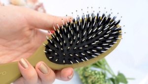 Comb with natural bristles