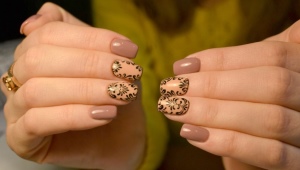 Beige gel nail polish