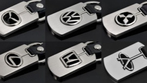 Keychain with a logo for car keys