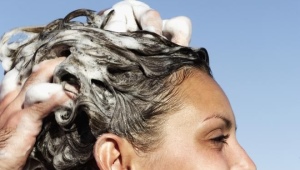 Washing hair with soap