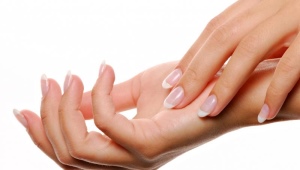 Clear gel polish manicure