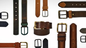 Men's leather belts