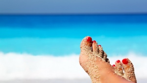 Pedicure on the sea