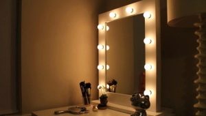 Illuminated makeup mirror: how to do it yourself