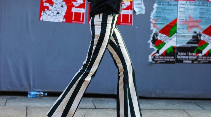 Striped trousers