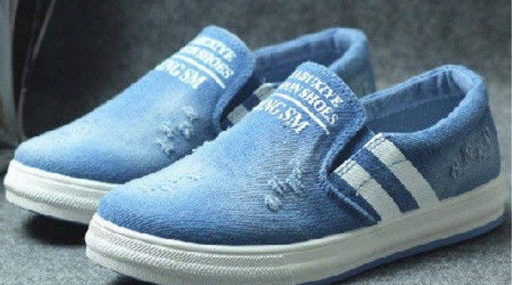 Denim slip-on kasut