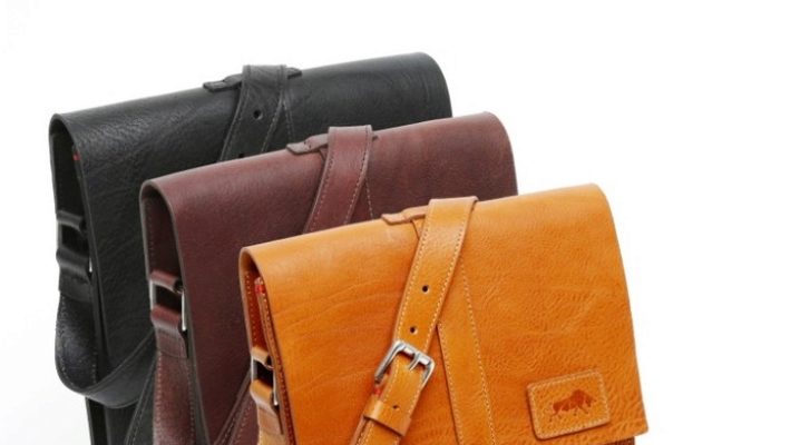 Bolsa-tableta de cuero para hombre y mujer.