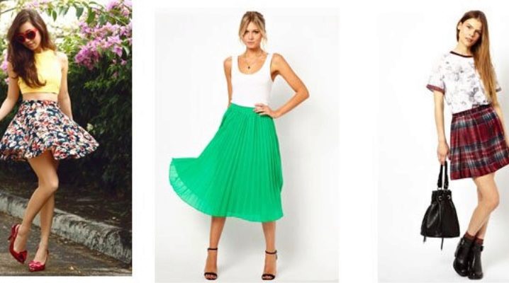 What to wear with a half sun skirt - stylish images