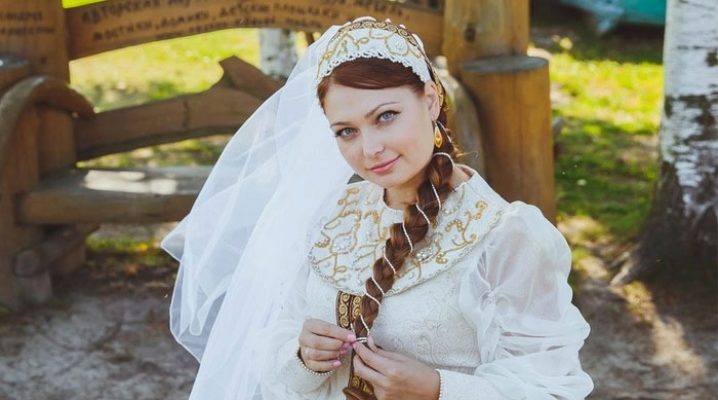 Wedding dresses in Russian style