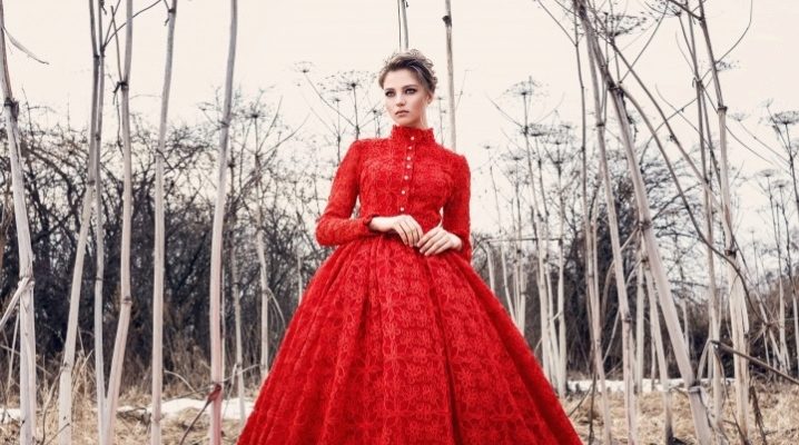 Red evening dress