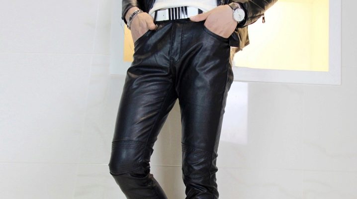 Men's leather pants