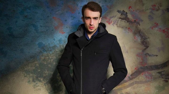 Men's coat with a hood