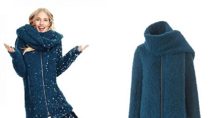 Boucle coat for women